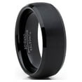 thumbnail image 1 of Metal Masters Mens Solid Black Tungsten Wedding Band Ring Dome 8mm Comfort-fit, 1 of 8
