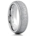 thumbnail image 1 of Metal Masters Mens Titanium Hairline Ground Brushed Finish Dome Comfort-fit Wedding Band 7mm, 1 of 5