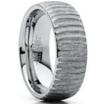 thumbnail image 1 of Metal Masters Mens Tungsten Carbide Dome Wedding Band Engagement Ring Chieseled Tree Bark Textured Design 15, 1 of 8