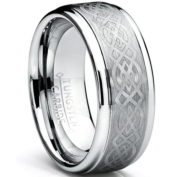 Metal Masters Mens Tungsten Carbide Ring Celtic Design 8mm