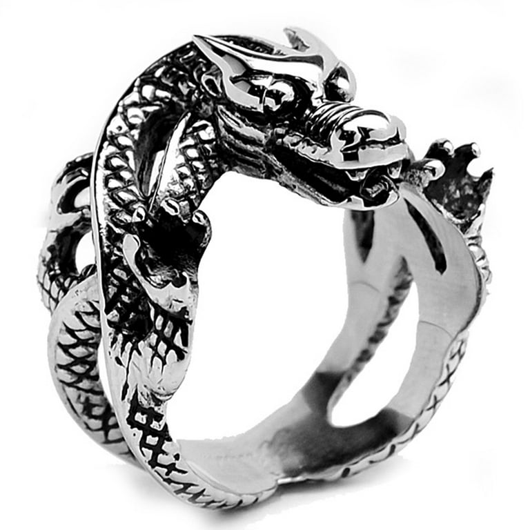 Dragon Bikers Ring newest in Stainless Steel. Size 10.5.