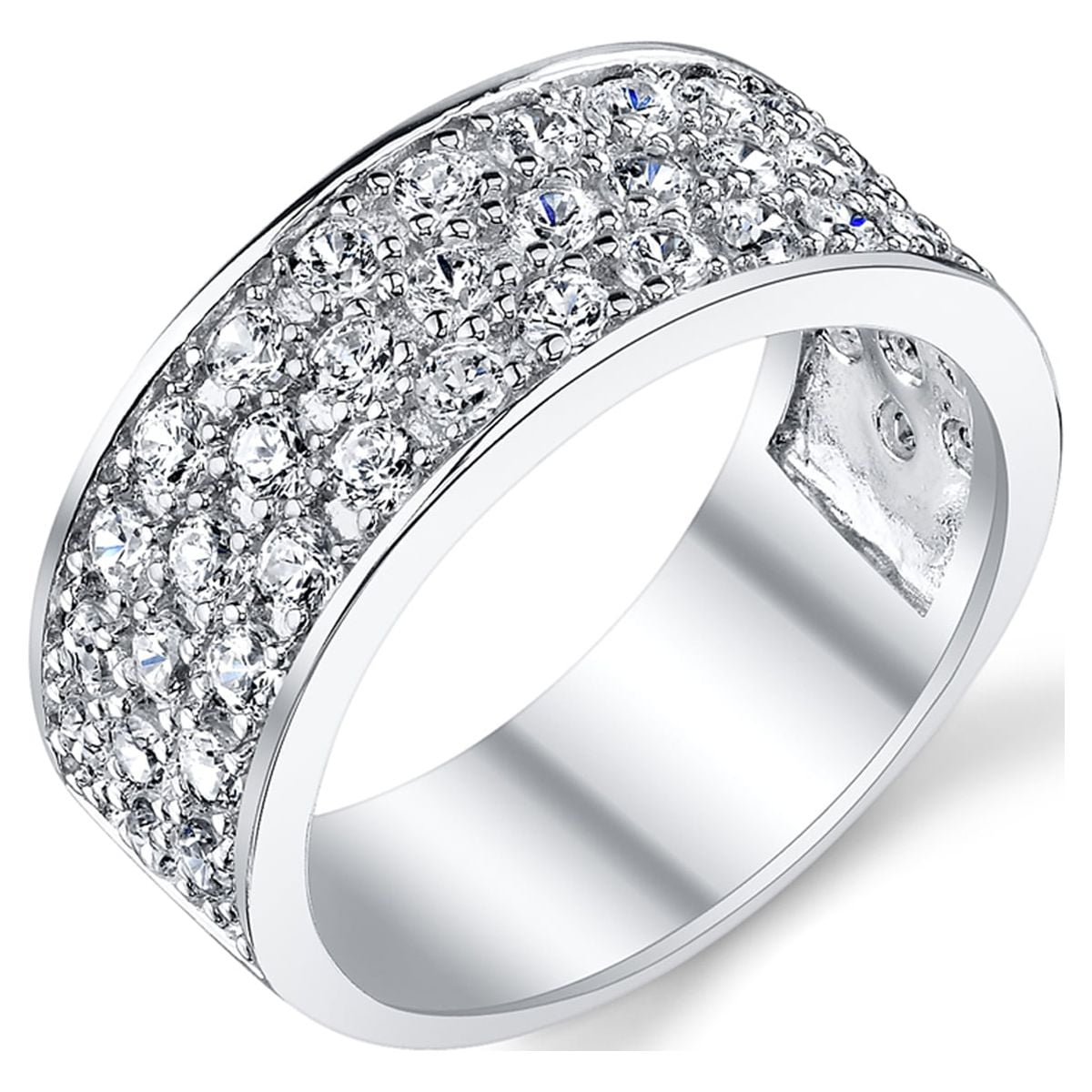 Mens silver cz rings discount