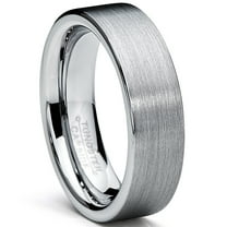 Metal Masters Tungsten Carbide Mens Brushed Wedding Band Ring Comfort-Fit 6mm