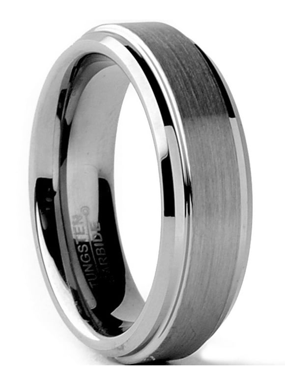 Metal Masters Tungsten Carbide Men's / Unisex Wedding Band Ring, Comfort fit 6MM Size 6