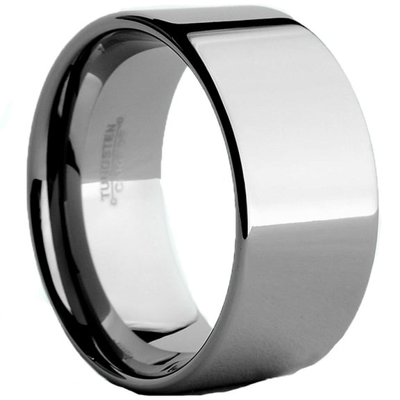 Metal Masters Tungsten Carbide Wide Wedding Band Mens Ring Comfort-Fit 12mm