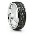 thumbnail image 1 of Metal Masters Unisex Mens Tungsten Wedding Band Engagement Ring Star Dust Metallic Shavings 8mm 9.5, 1 of 7