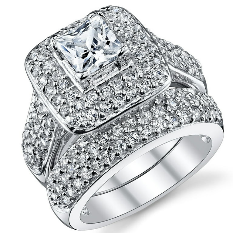 Sterling silver cubic zirconia rings walmart discount
