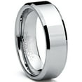 thumbnail image 1 of Metal Masters Womens 5mm High-Polish Beveled Edge Tungsten Carbide Wedding Ring Bands, 1 of 6