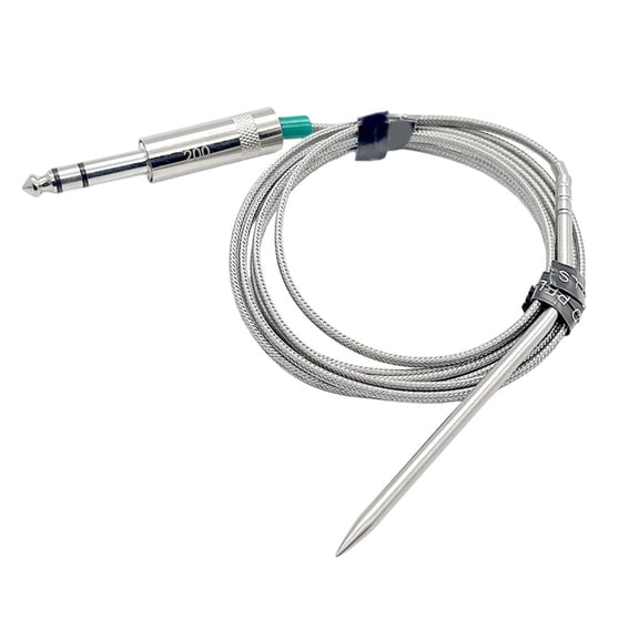 Metal Meat Probe For GMG P1028 And for 12V Pellet Grills, High-Temp BBQ Thermometer Sensor For Precise Outdoor Cooking Monitoring, White