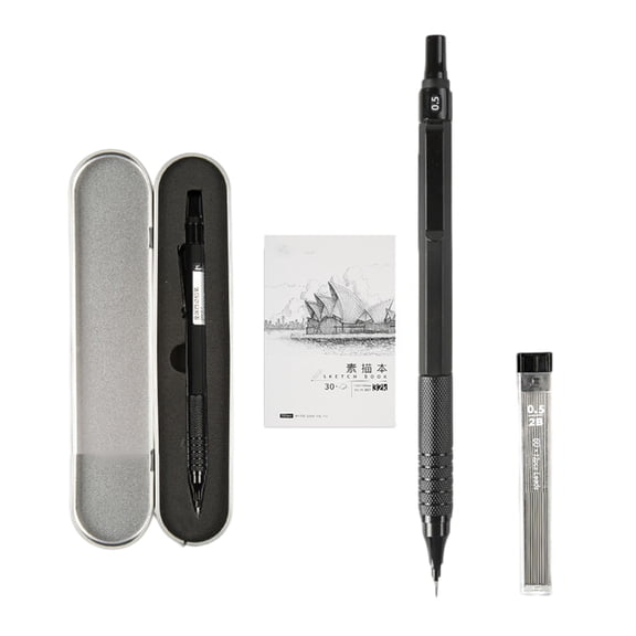 Metal Mechanical Pencils Set with Case 0.5mm Drawing Pencils Sketching Pencils Automatic Pencils for Art Enthusiasts
