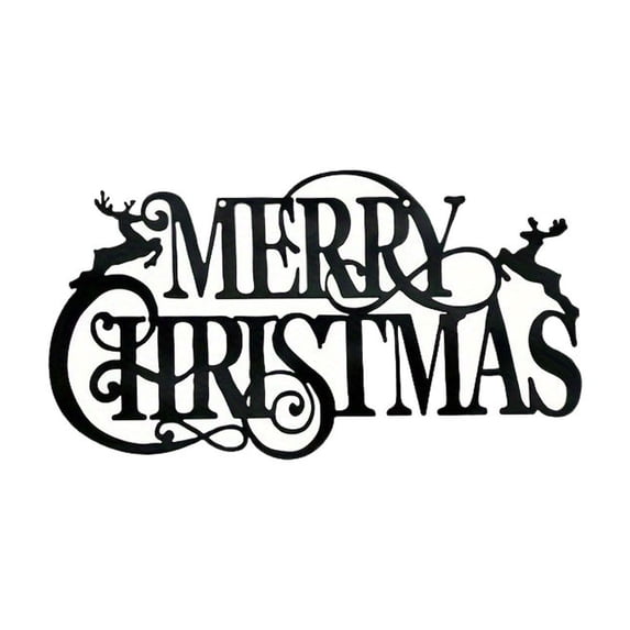 Metal Merry Christmas Wall Decoration Holiday Hanging Decoration for Home Kitchen Living Room Office Holiday Decoration