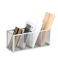 thumbnail image 1 of Metal Mesh 3-Compartment Desk Organizer, Multi-Purpose Pen Holder for Office,Classroom,Dormitory, Vanity,Silver, 1 of 7