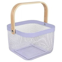 Metal Mesh Basket, Multi-Functional Hanging Kitchen Baskets Fruit Basket with Handle for Kitchen Bathroom Picnic