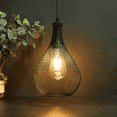 thumbnail image 1 of Metal Mesh Battery powered Hanging Decorative Lamp with 6-Hours Timer (Black), 1 of 9
