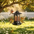 thumbnail image 1 of Metal Mesh Bird Feeder,Hanging Large Capacity Feeding Station,Squirrel Proof Design for Garden Patio Multi Species Wild Bird Feeding,4.64x3.54x3.54 Inch, 1 of 9
