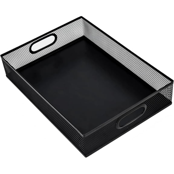 Metal Mesh Desk Organizer Tray, A4 Large Office Storage Box Set, 12.6X 9.1 x 2.8Inches, and Storage Containers for Gift Wrap, and Crafts