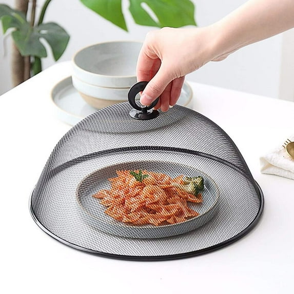 Metal Mesh Food Cover, 11.8 Inch Diameter Dome Picnic Outdoor Mesh Tent Food Cover Protectors for Outdoor, Camping, Parties, Picnics, BBQ