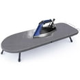 thumbnail image 1 of Tabletop Ironing Board with Iron Rest, Mini Ironing Board with Heat Resistant Cover, Portable Small Iron Board Foldable for Dorms, Apartment and Travel, 32"x12'', Black, 1 of 6