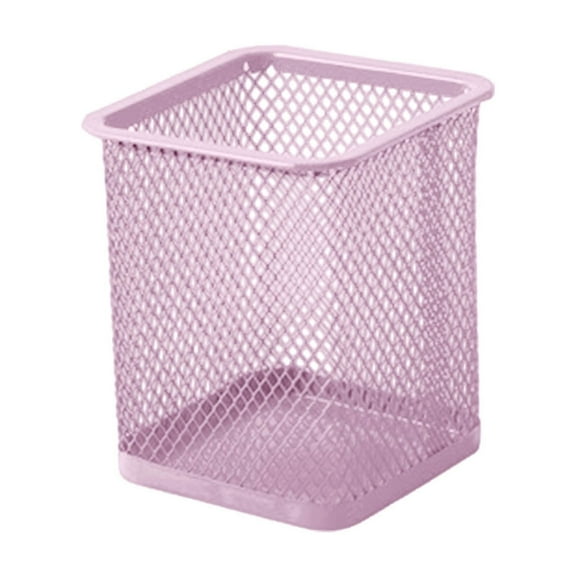 RKZDSR Metal Mesh Pen Cup Holder - Steel Pencil Organizer for Desk, Square Small Durable 4inch Pencil Storage Jar,Home & Office Organizer