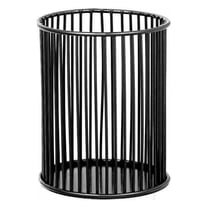 Metal Mesh Pen Holder (Desk Organizer Cup, Office Supply Stand), Black Metal Mesh Holder Modernizes Desks, Creative & Black Metal Mesh Pen Holder For Desk Organization, By Meiiso