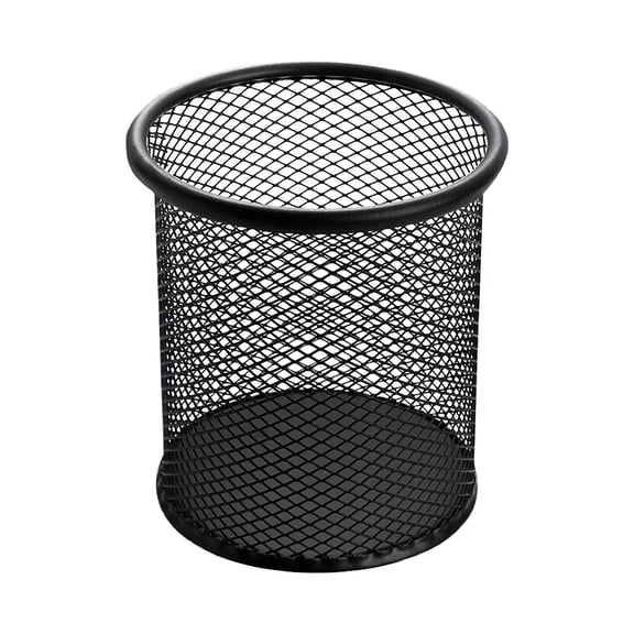 Metal Mesh Pen Holder for Office Desk Storage, Multipurpose Desktop Organizer for Pens, Scissors and Tools, 10 x 9 x 9 cm