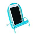 thumbnail image 1 of Metal Mesh Phone Stand, 5.51in Adjustable Support Holder for Desktop Phone Support Bed Use Office Travel Sky Blue, 1 of 3