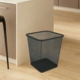thumbnail image 1 of Metal Mesh Round Trash Can | Small Garbage Bin for Bathroom Bedroom Office Kitchen | Durable Metal Construction | Black or Silver Finish | 12x9x7 Inches, 1 of 6