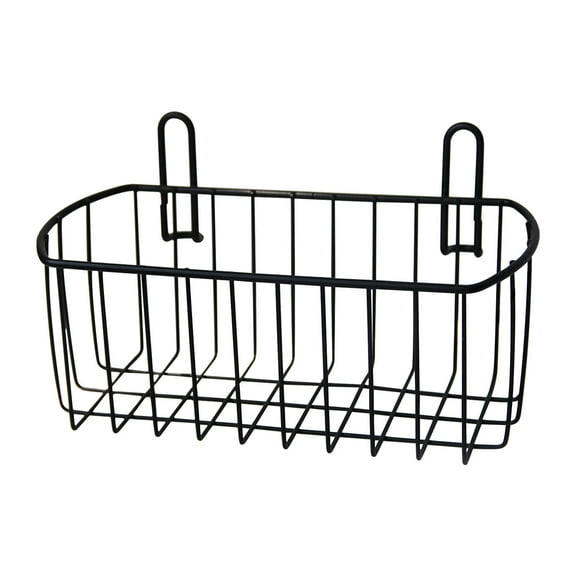 Metal Mesh Storage Basket, Wall Mounted Wire Organizer for Bedroom, Closet, Office, School, Black, 1-Pack