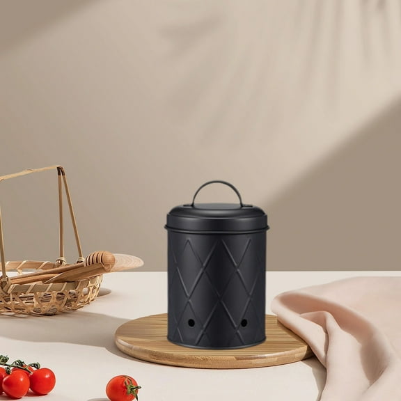 Metal Mesh Storage Basket with Lid for Kitchen Produce, Onions Potatoes and Garlic, Ventilated Iron Container in Multiple Sizes