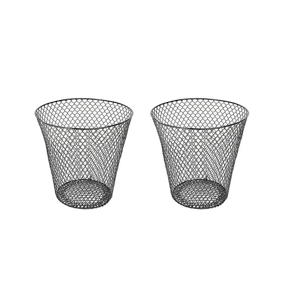 Metal Mesh Can, 9-Inch Round Waste Basket â Open Top Wire Garbage Bin for Desk, Office, Kitchen, Laundry & Dorm Room â Lightweight Recycling & Storage Wastebasket