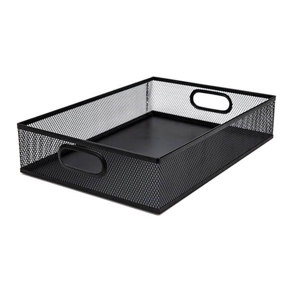 Metal Meshes Drawer Organizers Tray Desk Drawer Organizers with Handle for Desktop Bathroom
