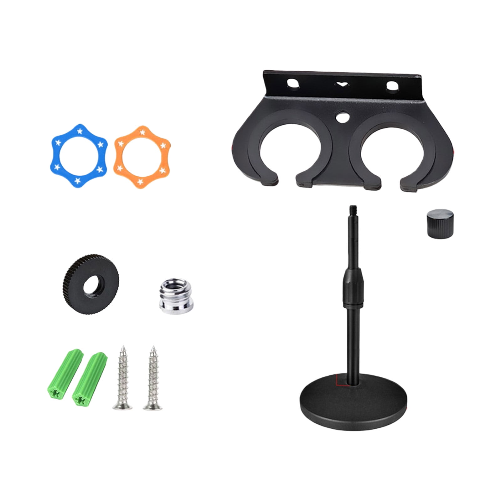 Metal Mic Mounter Microphone Holder Tray Wall Mount and Desktop Stand for Small Space Recording