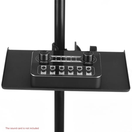 Metal Microphone Stand Tray, Durable and Convenient, Mic Stand Accessory for Musicians and Podcasters