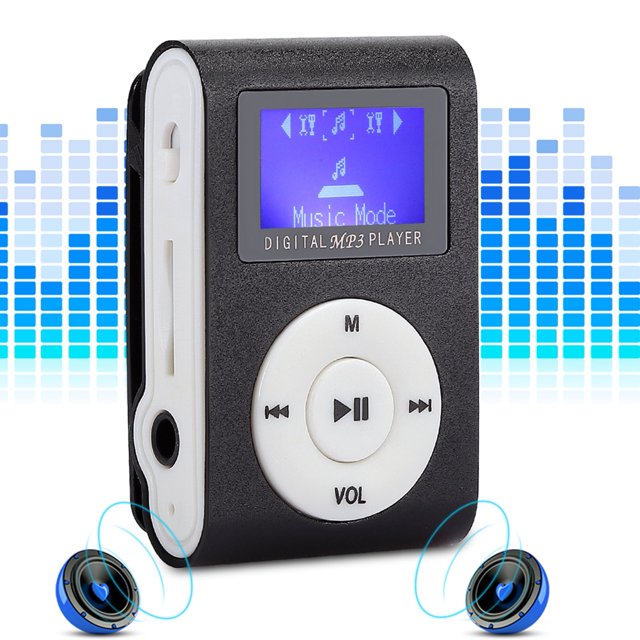 Metal Mini Clip MP3,1.8inch LCD Screen Mini Portable MP3 Music Player