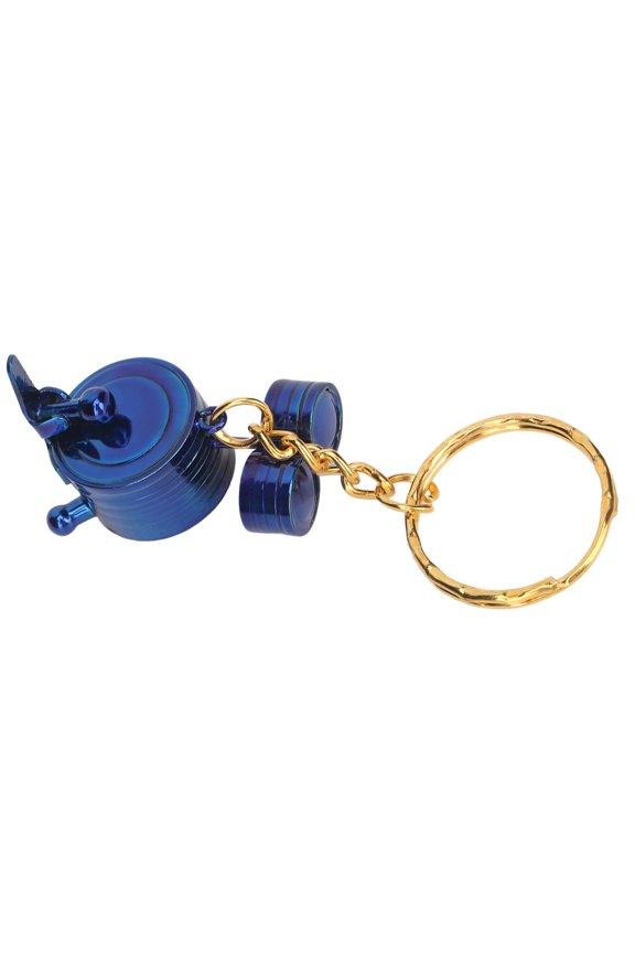 Metal Mini Drum Set Keychain Accessory - 2.2 x 4 2.8cm Portable Musical Instrument Charm for Bags and Keys