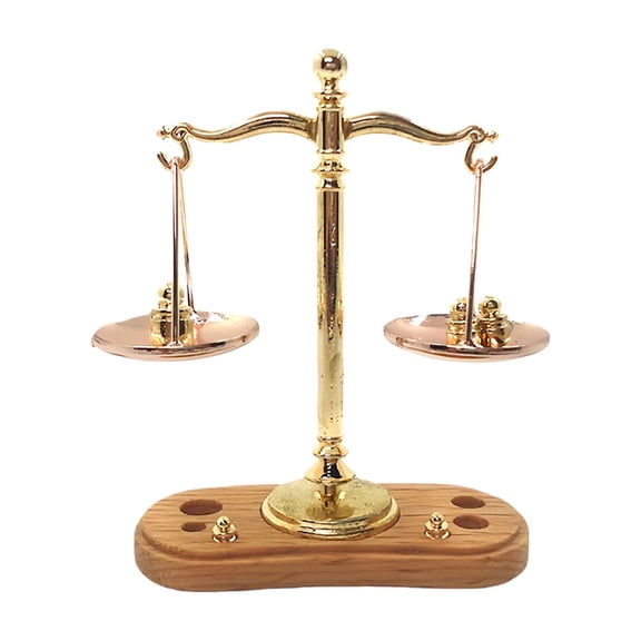 Metal Miniature Balance Scale Model Figurine For 1/12 Doll House Decoration Scene Display Project Furnishing Props