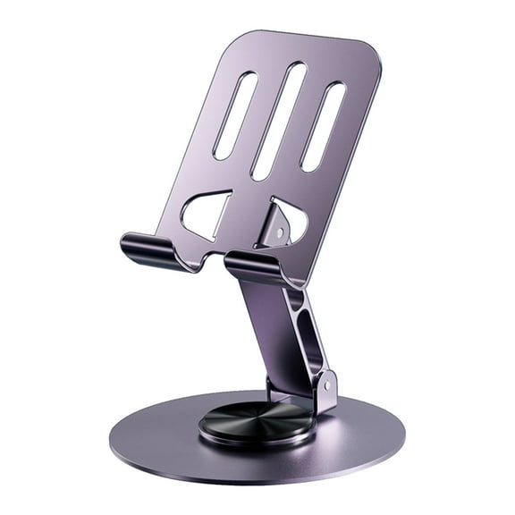 Metal Mobile Phone Holder, 360° Rotating Lazy Stand for Tablet, Desktop Tablet Stand, Adjustable Phone Holder for Reading, Watching, and Video Calls