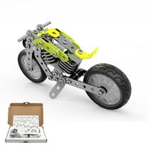 Metal Model Building Kits Stem Educational Diy Motorcycle Construction Toy 158 Pieces 5.2 Inch Long For Kids 8-12 Years Old Creative Assembly Project With Tools