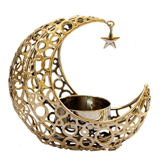 Metal Moon Candle Stand Moon Shaped Candle Holder Tealight Holder Candlestick Table Centerpiece Ramadans Decorations