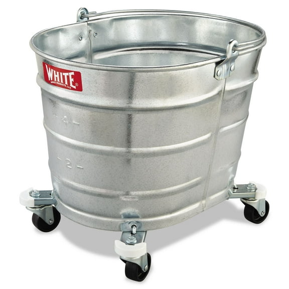 Metal Mop Bucket, 26 Qt, Steel | Bundle of 5