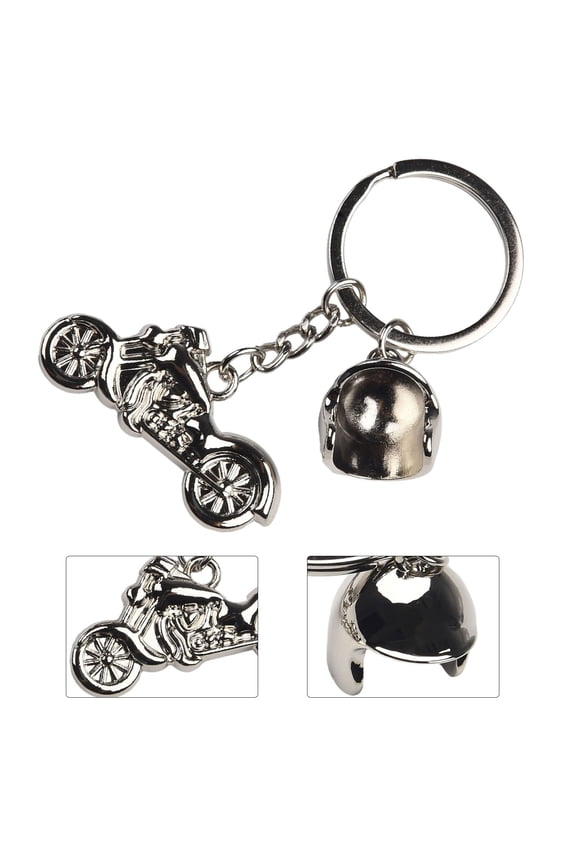 Metal Motorcycle Helmet Keychain for Motorcycle Lovers Car Motocross Themed Keyring for Daily Use and Travel