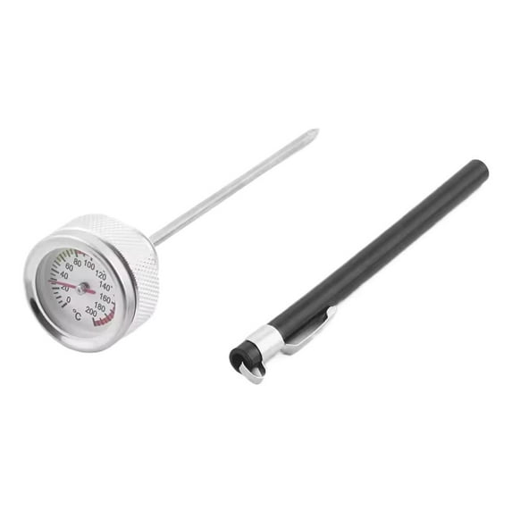 Metal Motorcycle Oil Thermometer for Temperature and Oil Level Monitoring with Digital and Pointer Display