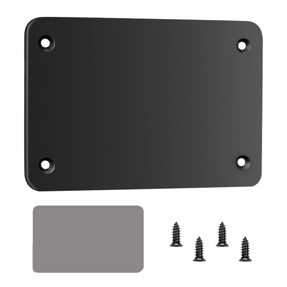 INSEETECH Metal Mounting Plate for Magnetic Backup Camera, 4.6"3.1" Steel Base with Raised Edge, Screw & Adhesive Mount, Fits RV, Truck, Trailer