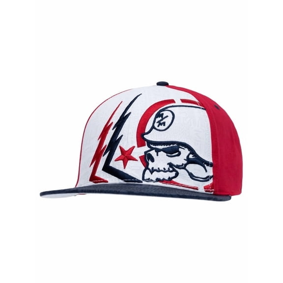 Metal Mulisha Ghost 2 Flex Hat - Red White and Blue