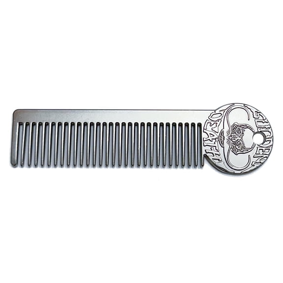 Metal Mustache & Beard Comb Dual-Sided Pocket Comb for Men, Fine & Wide Teeth for Precise Styling Durable, Compact, Travel-Friendly Grooming Tool for Facial Hair Care