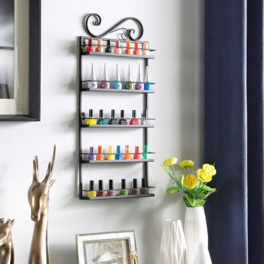 Metal Nail Polish Wall Rack Display Organizer Shelf Holder 60+ Bottles