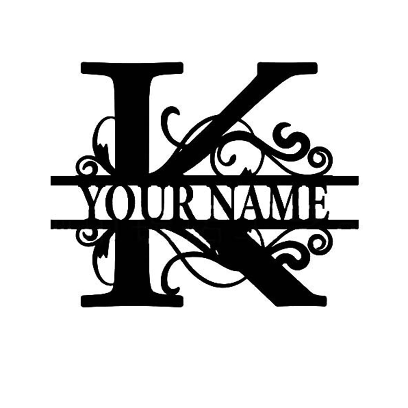 Metal Name Sign 26 Letters Weather Resistant Door Wall Hanging Art ...