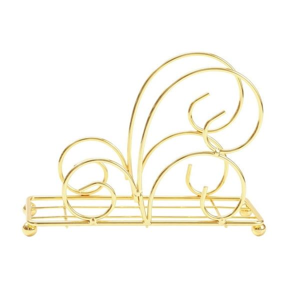 Metal Napkin Holder Modern Vertical Space-Saving Tabletop Countertop Organizer for Indoor Outdoor Use Durable Iron Construction