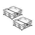 thumbnail image 1 of Metal Napkin Holder with Flower Design, Set of 2 (Black), 1 of 4