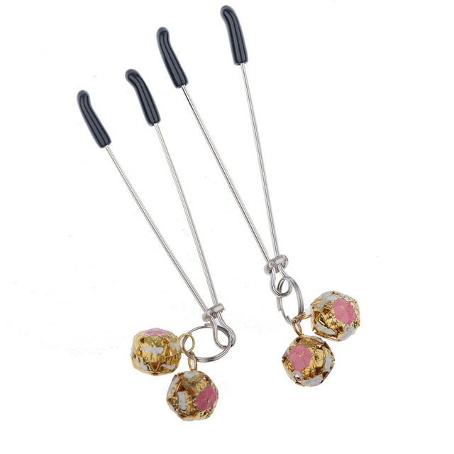 Metal Nipple Breasts Clamps Bells Non Piercing Nipple Clips Dangle ...